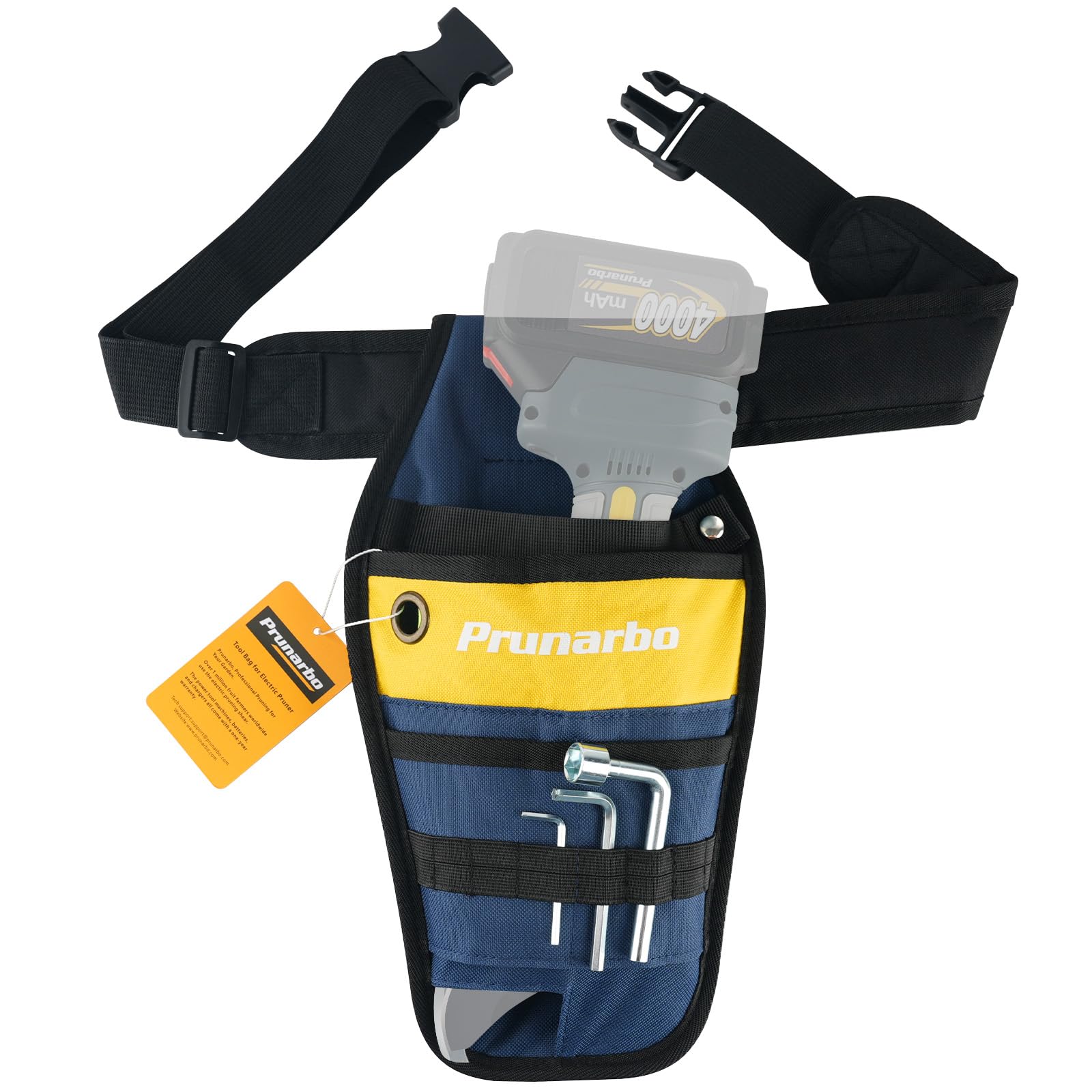 Prunarbo Scherenhalter-Gürteltasche mit verstellbarem Gürtel, robuste Werkzeugtasche für Garten-Schneidescheren, Halter-Organizer-Set mit Schnellentriegelung und Magnetverschluss