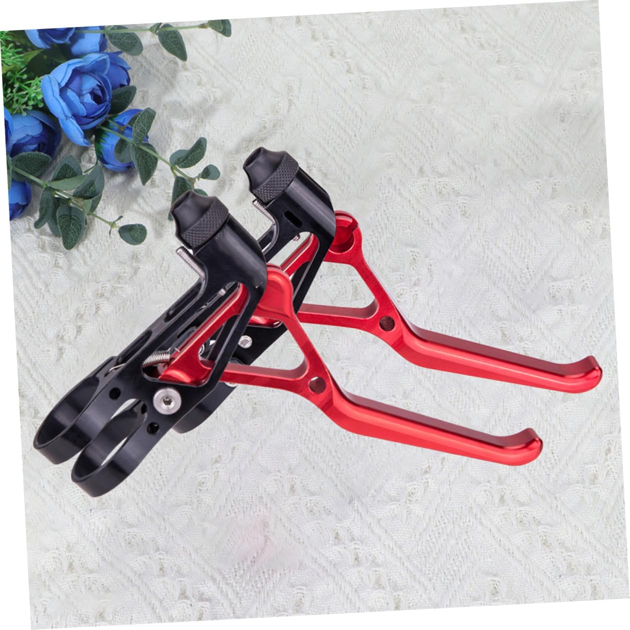 1Par Bicicleta de Aleación de Aluminio Cnc Mango de Ergonómico y Duradero Negro