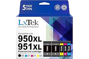 HP 950XL Ink Cartridges (2 Black, 1 Yellow, 1 Magenta, 1 Cyan)...