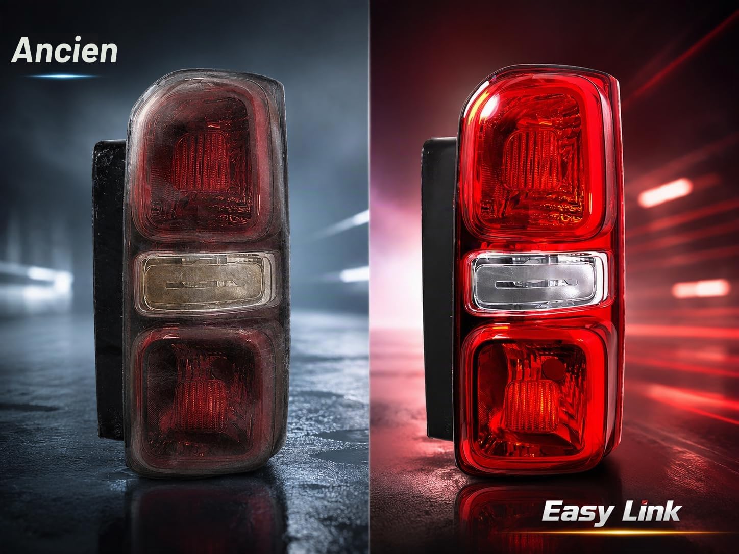 Feu Arrière Droit Compatible avec Peugeot Expert Traveller 2016+ Citroen Jumpy Dispatch SpaceTourer 2016+ Toyota Proace 2016+ Opel Zafira Life Vivaro 2019+ Fiat Scudo 2022+ 9808243080