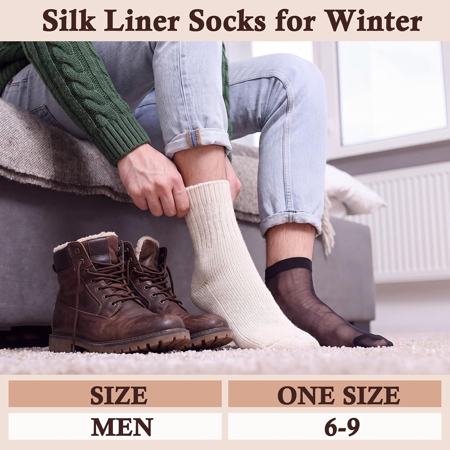 Unittype 9 Pairs Men's Ice Silk Ankle Sock Ultra Thin Silk Business Sock