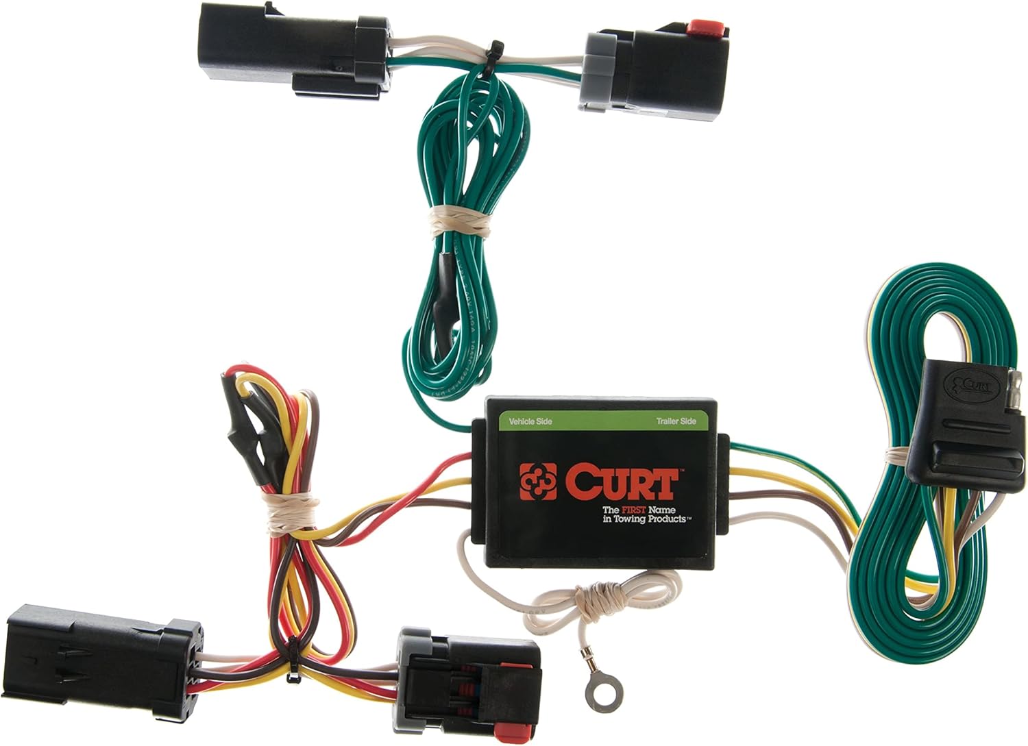 CURT 55382 Vehicle-Side Custom 4-Pin Trailer Wiring Harness for Select Jeep Liberty