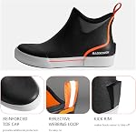 BASSDASH 4.5" Bottes de pêche imperméables Bottes antidérapantes en caoutchouc Bottes en caoutchouc Chaussures de pluie pour le jardinage nautique Travail pour homme