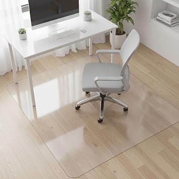 Clear Office Chair Mat 22 24 26 32 38 42 48" Rectangle for Hard Floors Heavy Duty 1.5MM Floor Protector, Durable Computer Desk Mat, Quickly Easy Glide for Gaming & Work24" x 70"
