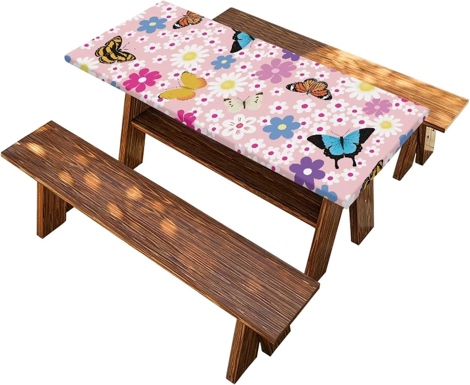 Butterfly Picnic Table Cover Fancy Camping Essentials Reduces Scratches Stains and Water Damage Table Accessories Suitable for Family Gatherings Vacations Outdoor Graduation Present