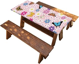 Butterfly Picnic Table Cover Fancy Camping Essentials Reduces Scratches Stains and Water Damage Table Accessories Suitable for Family Gatherings Vacations Outdoor Graduation Present