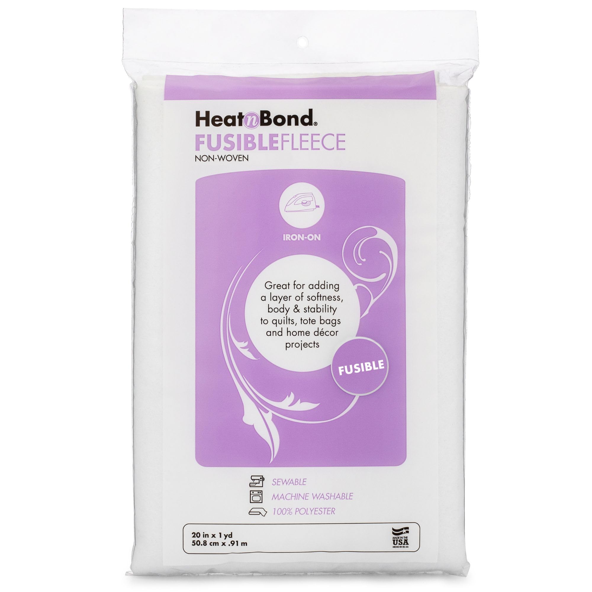 Heat'n Bond No-Sew Fusible Fleece-20 X36