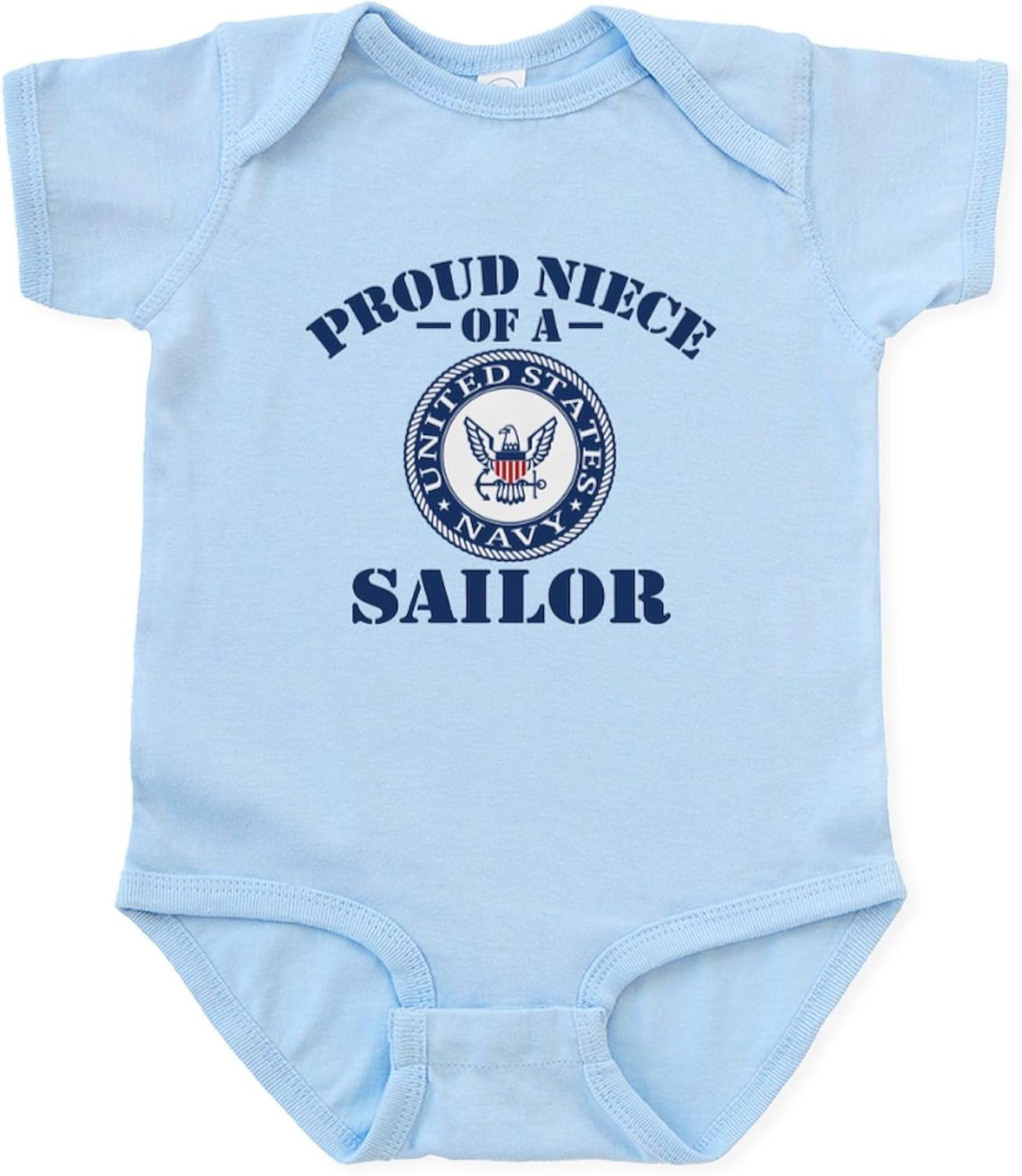 CafePress Proud Niece of A US Navy Sailor Infant Bodysuit Cute Infant Bodysuit Baby Romper