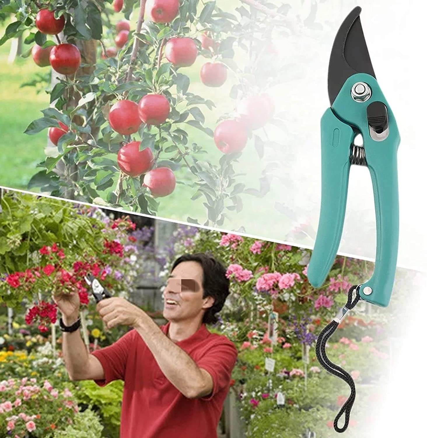 Cesoie da Giardino G Cesoie da Potatura Strumenti di Cesoia Forbici Cesoie da Potatura per Rami Blocco Molla Materiale Temprato Lama Affilata Tosatrici A Basso Attrito per