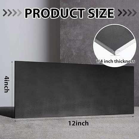 Photect 2 Pcs 4 x 12 x 1/4 Inch A36 Steel Plate Hot Rolled