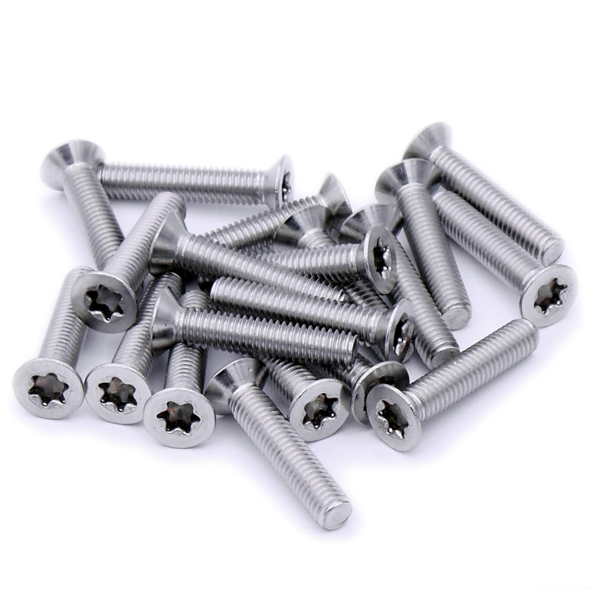 Singularity Supplies Silver M6 (6Mm X 40Mm) Tx Socket Countersunk Machine Screw (Bolt) - Stainless Steel (A2) (Pack Of 20)