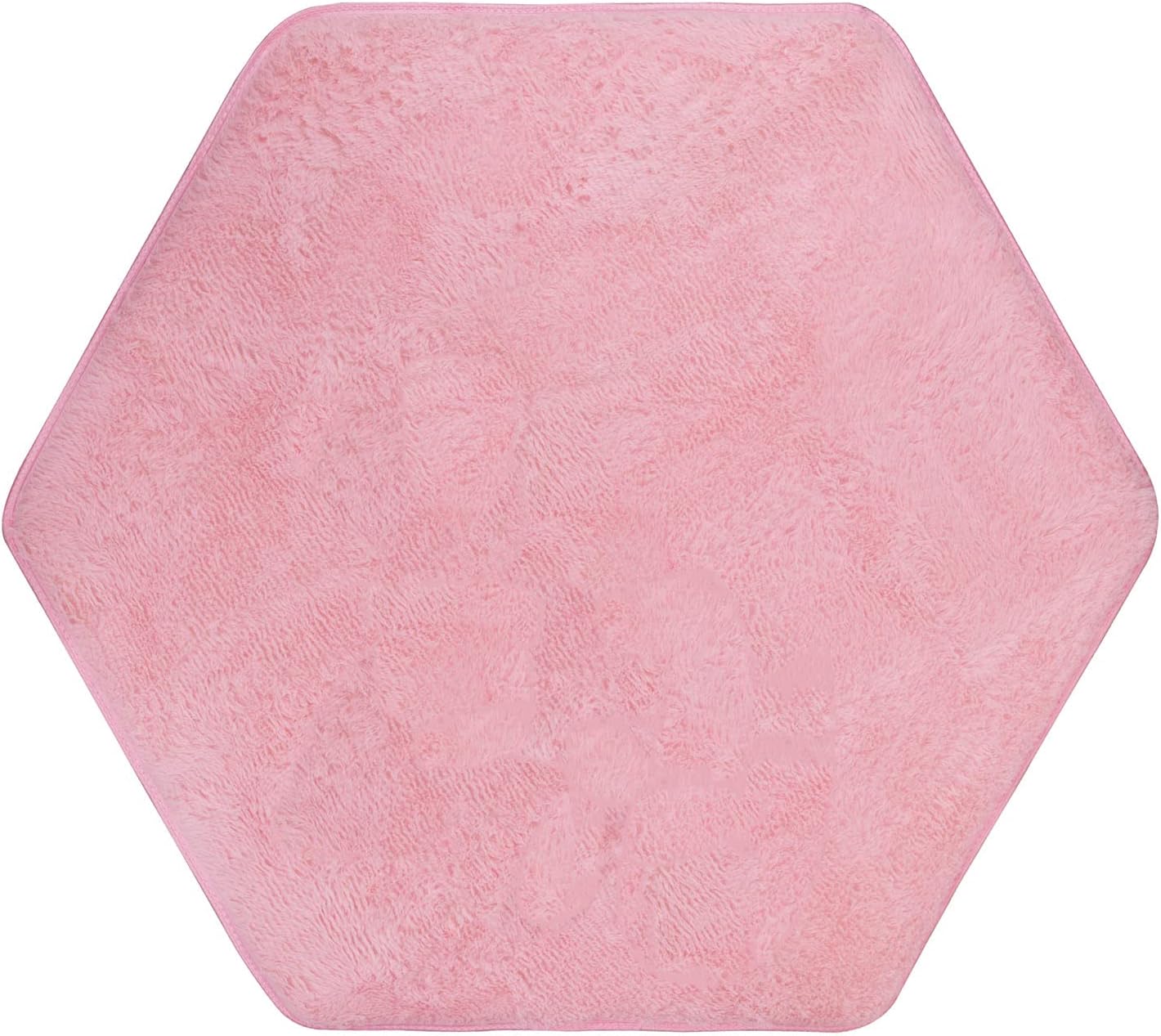 Hexagon Rug Pad Mat ​for Kids Playhouse Play Tent Soft Coral Pink