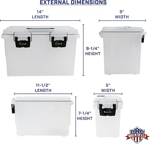 Miniatura 102 de Sheffield 12632 - Caja apilable para munición calibre .30, resiste al agua y al polvo, con cerradura y asa, para equipo de caza, suministros