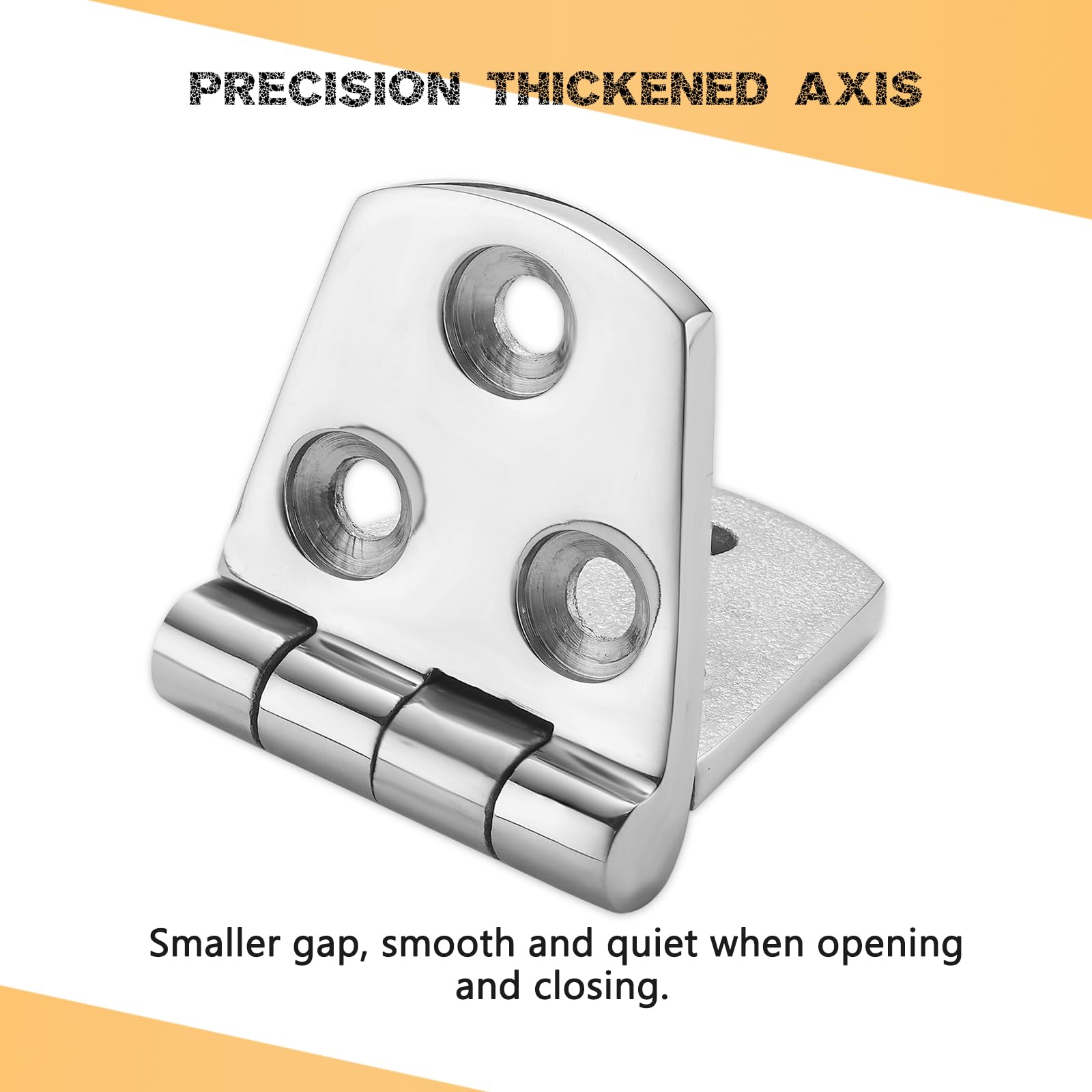 316 Stainless Steel Boat Hatch Hinges Marine Grade, 3 x 1.5 Inch, Sturdy Deck Cabinet Door Hinges with Screws (Pack of 4) - Image 2
