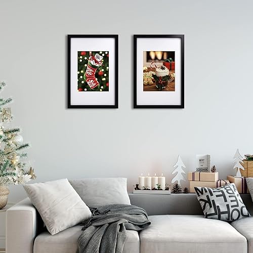 Vista 539 de Egofine Portarretratos de 9 x 12 pulgadas hecho de madera maciza con plexiglás, fotos de 5 x 7/6 x 8 con paspartú o de 9 x 12 pulgadas sin paspartú