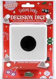 NPW Drinking Buddies Vegas Dice Decision Ball - Dice Shaped Magic 8 Ball, Perfect for Parties & Celebrations Las Vegas Party Theme
