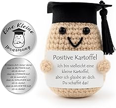 Pocket Hug, Positive Potato, Creative Knitting Wool Potato Doll & Small Hug Lucky Charm, Silver ⅠⅠ, Courage Gift, Good Luck Charm for Exam, First Day of School Gift (German Edition)