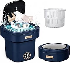 Portable Mini Washing Machine 2kg– Foldable Laundry Machine with 3 Cleaning Modes for Travel, Dorms, Camping & Baby Clothe