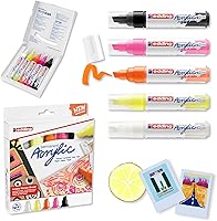 Vista 23 de edding 5000 Rotulador acrílico ancho - Avellana - 1 marcador de pintura acrílica impermeable - punta cincel 0.197-0.394 in - Rotuladores de pintura