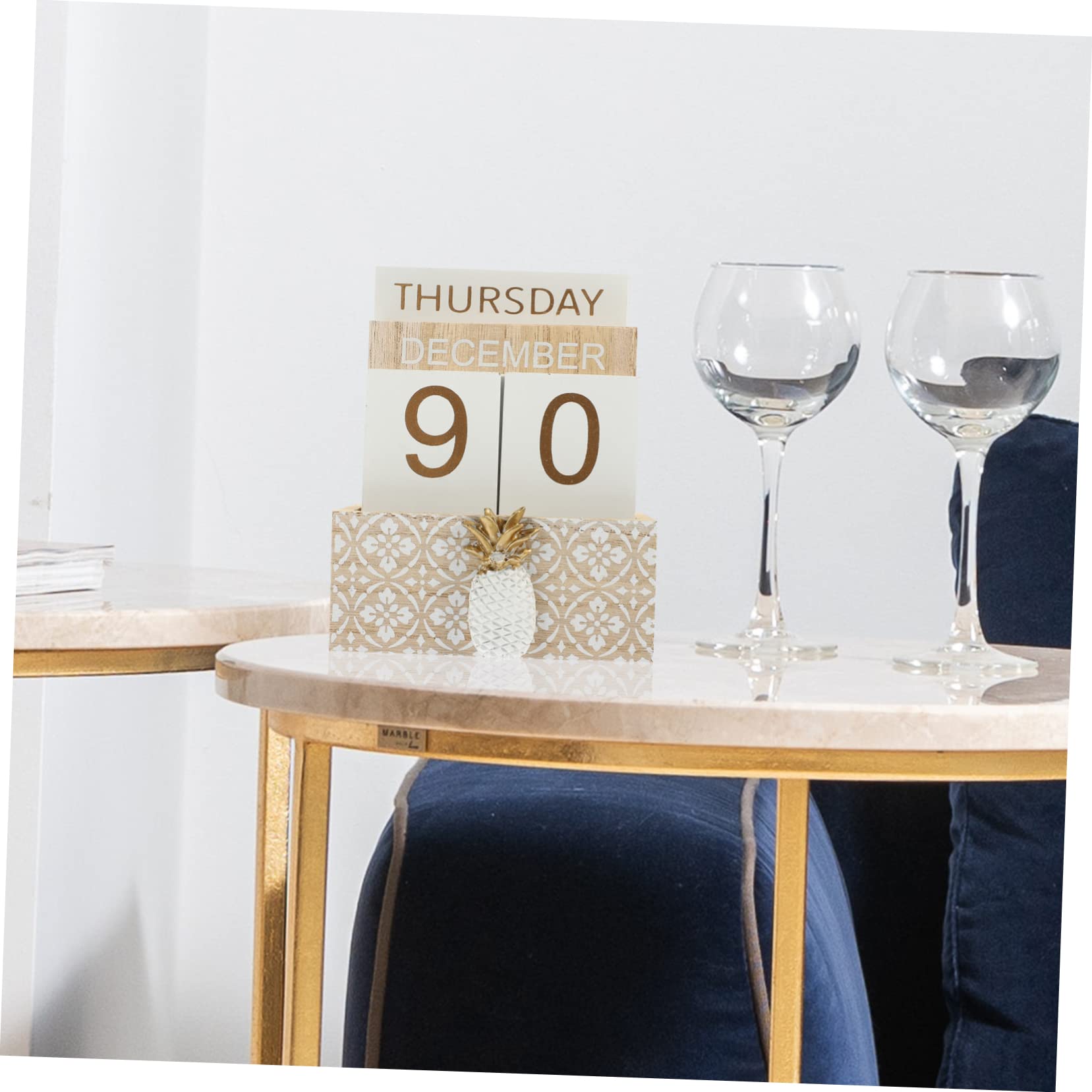 TEHAUX 2pezzi Calendario Da Tavolo Legno Rimovibile Decorazione Per Ufficio e Casa Design Artistico Per Scrivania Adatto Per Scuole e Hotel