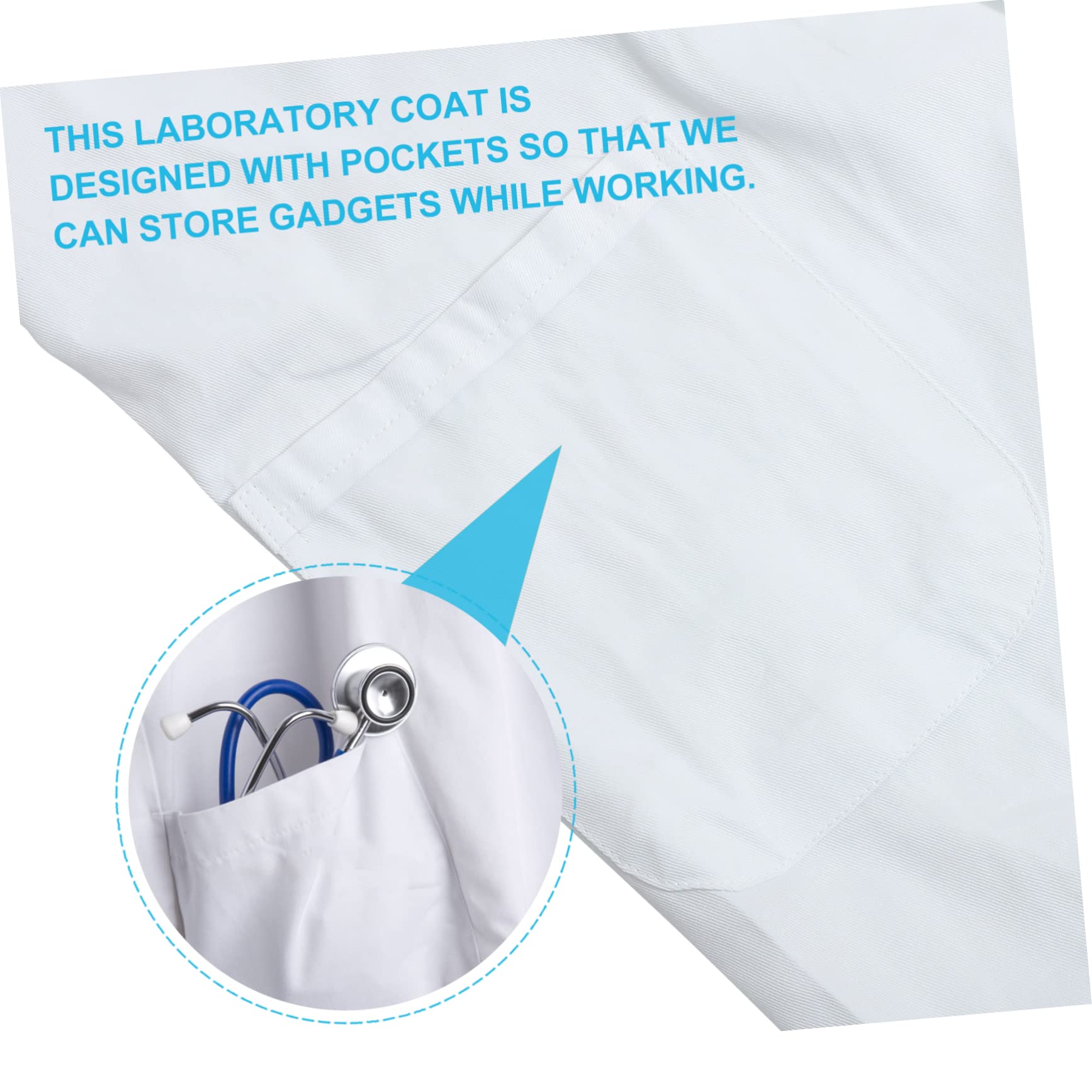OUNONA Bata de Médico de Manga Larga Bata Médica para Laboratorio para Hombre