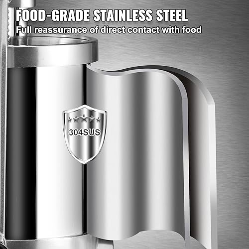 Miniatura 3 de VEVOR Relleno de salchichas, capacidad de 2.5 libras1.5 L, relleno de salchichas vertical de acero inoxidable 304, máquina de llenado de salchichas