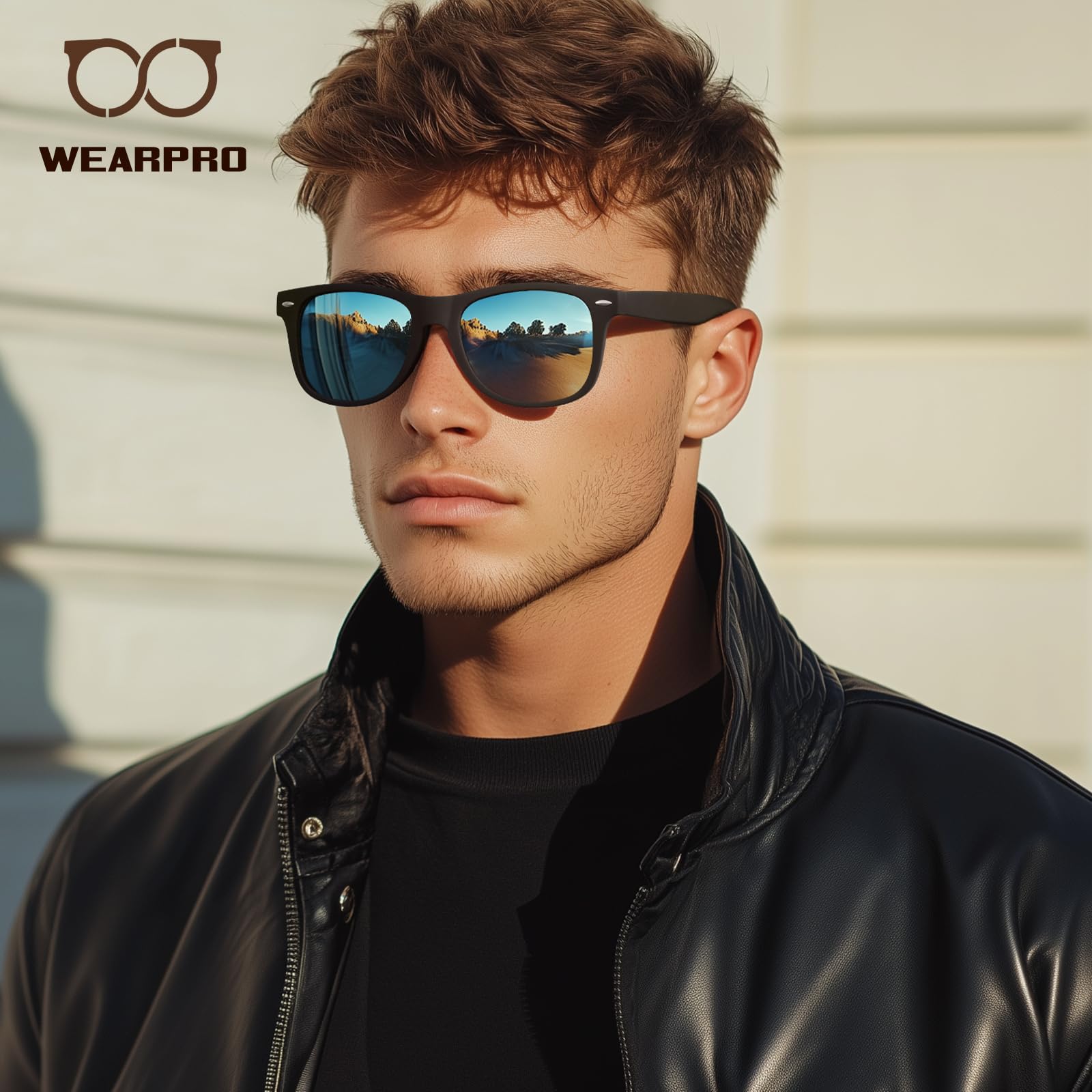 wearPro Sonnenbrille-Herren-Damen-Polarisiert-Rechteckig-Sonnenbrillen Unisex Retro Klassische Vintage Polarisierte Brille UV400 Schutz Classic Sunglasses Eckig für Fahren