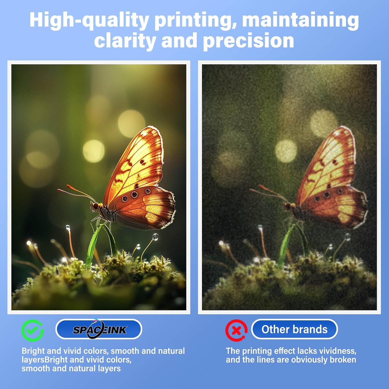 Spaceink GI-290 G3200 G4210 Ink Refill Bottles for Canon PIXMA G4200 G2200 G1200 MegaTank Printers (2 Black, 1 Cyan, 1 Magenta, 1 Yellow)