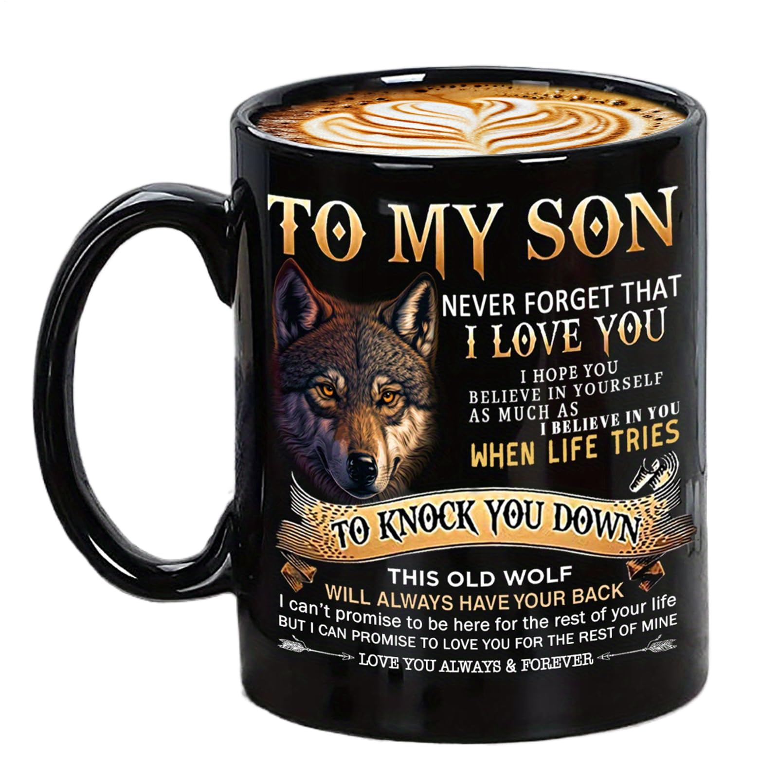 Café pour fils - Mug céramique antichoc 330 ml pour extérieur, camping et whisky