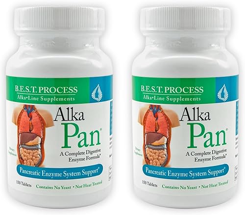 AlkaPan (2 unidades) Mejor proceso alcalino - Suplemento digestivo natural - Enzimas pancreáticas con superalimentos ricos en antioxidantes y