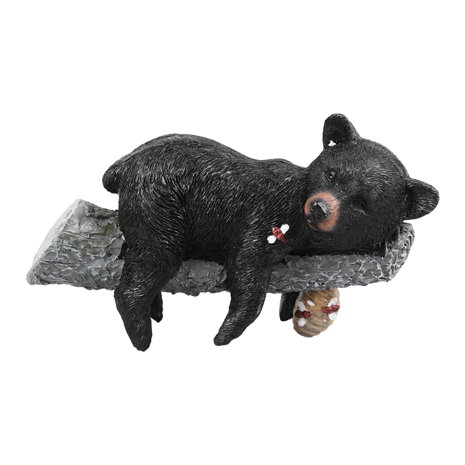 Figurine d'ours noir de jardin Omabeta à la finition exquise