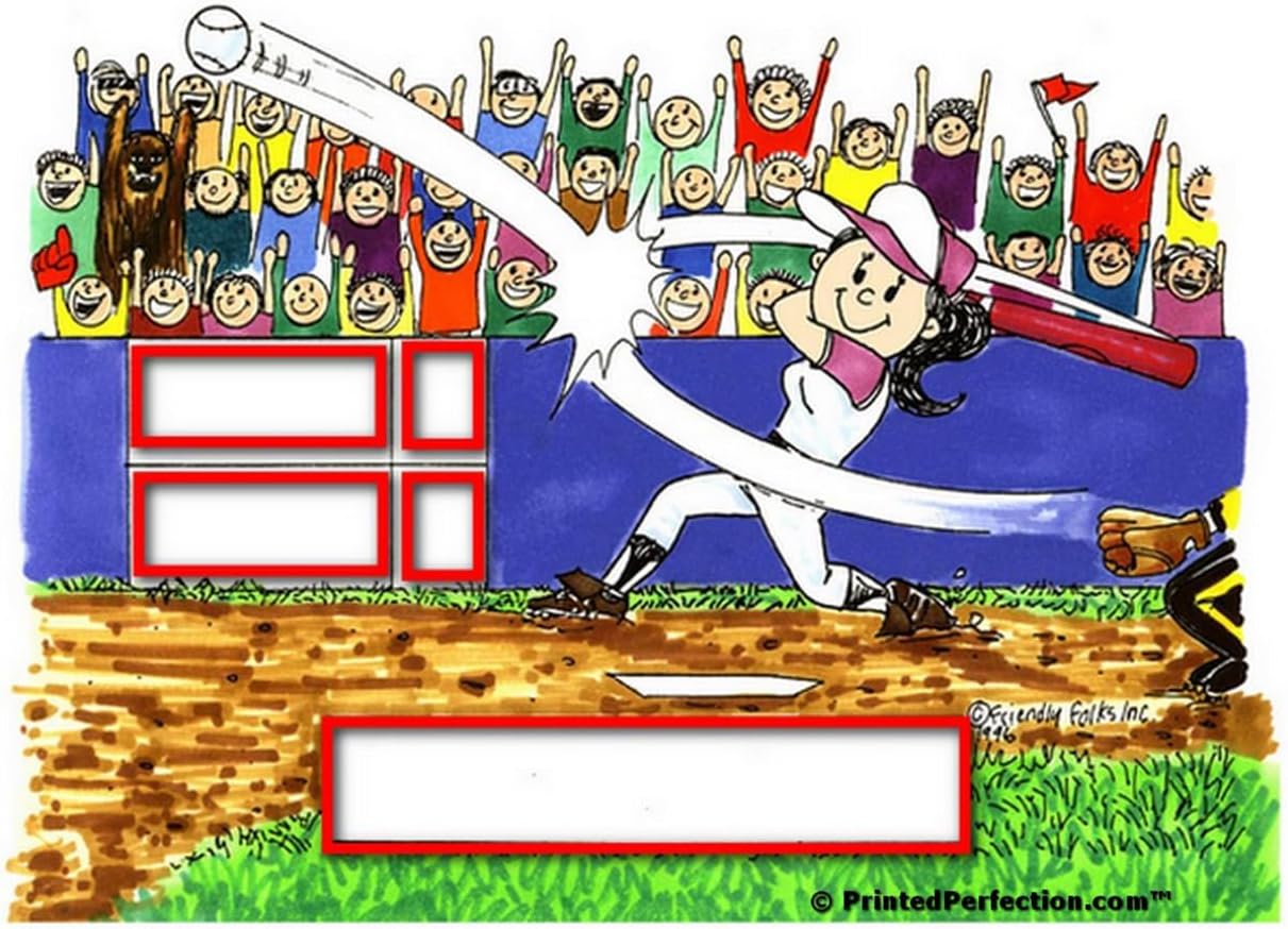 Personalized Softball Player - Female Drink Set of 4 Coasters - Great Gift!