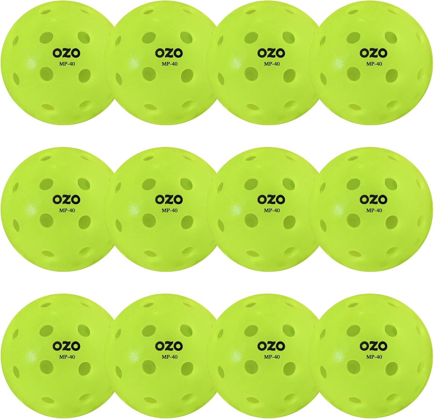 OZO Pickleball Set Outdoor Balls 40 Holes