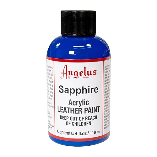 Angelus Acrylic Leather Paint, 4 Fl Oz (Pack of 1), Sapphire