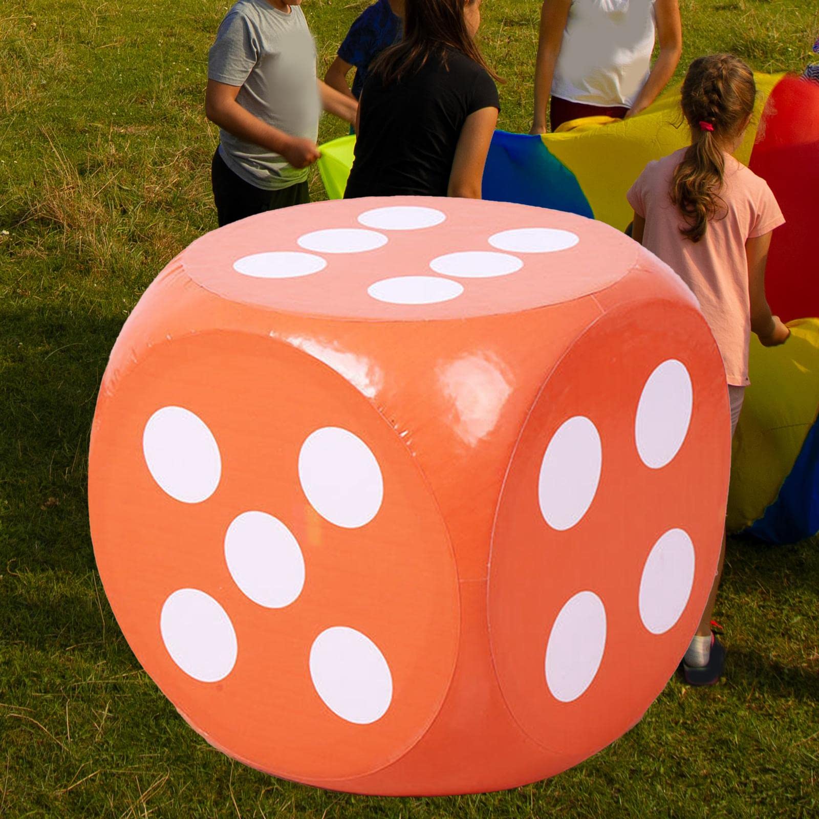Weicher Schaumstoffwürfel, 12 Zoll, Intelligenz Entwickeln, Mathematik Lernen, Zählen, Lernspielzeug, Großer Schaumstoffwürfel D6 für Kinder, Jungen U, Orange