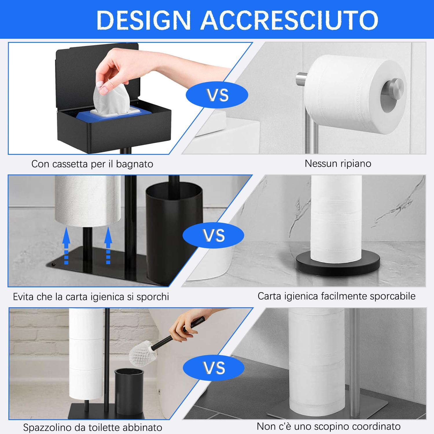 YUET Portarotolo Di Carta Igienica Autoportante, Pieghevole | FindTheDeal