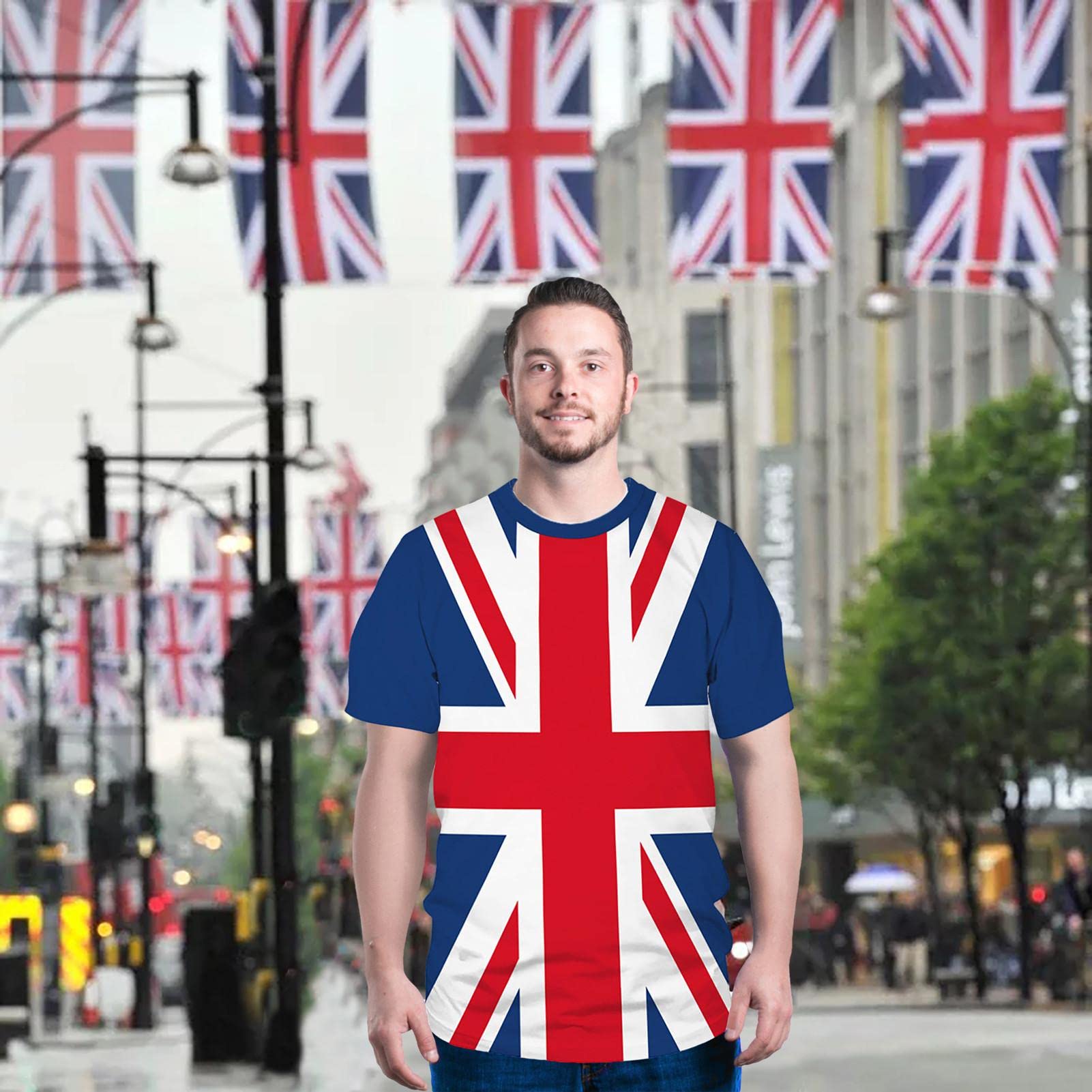 Amazon.co.jp: [Renoble] ユニオンジャックトップ,イギリスTシャツ