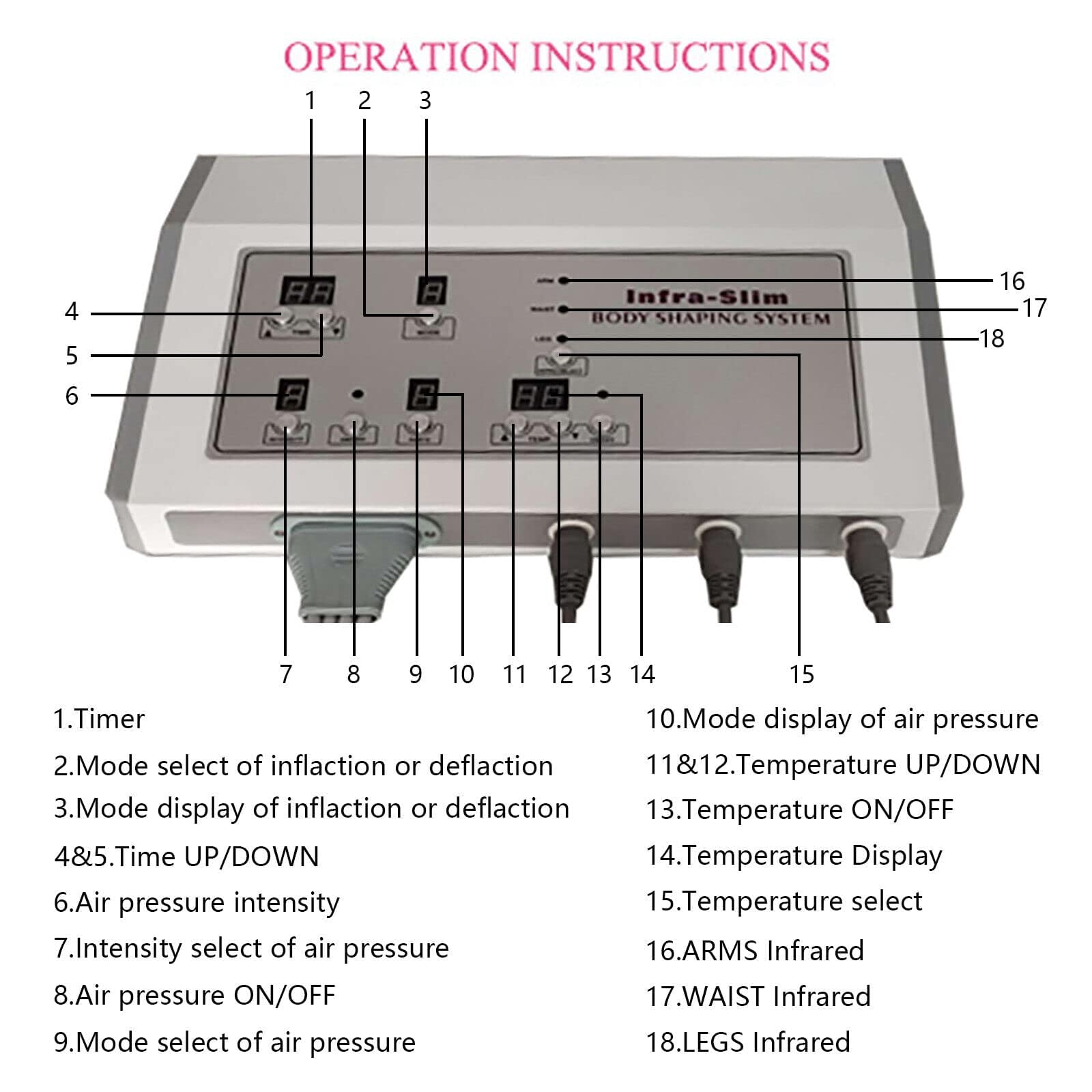 Massaggio di drenaggio linfatico, ger ä t perdita di peso massaggio linfatico ger ä t presstterapia Massaggio ger ä t f 600W 35° C fino a 80° C opzionale