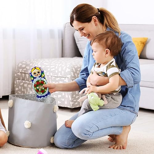 Miniatura 6 de Winterworm® Conjunto de 7 bayas y flores patrones de madera muñecas de anidación Matryoshka muñeca rusa