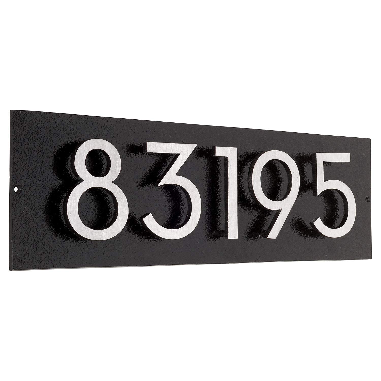 10 Color Options, Two Tone Powder Coated Aluminum Floating Modern 4" Number Horizontal Address Plaque (5 digits) from Address Number Store