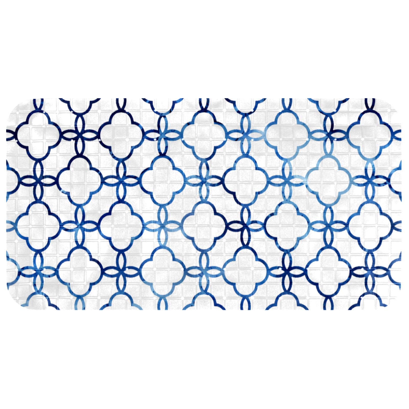 Alfombrilla de ducha suave y semicircular de 37,5 x 68,5 cm para proteger tus pies