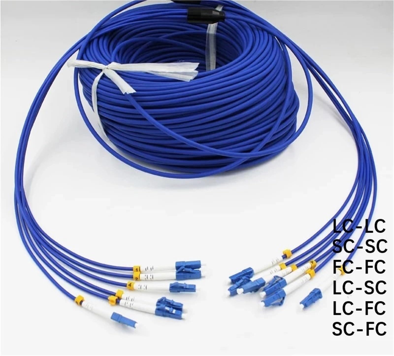 Câble de connexion à fibre optique blindé à 6 cœurs, 150 m-300 m (200 m LC-LC)