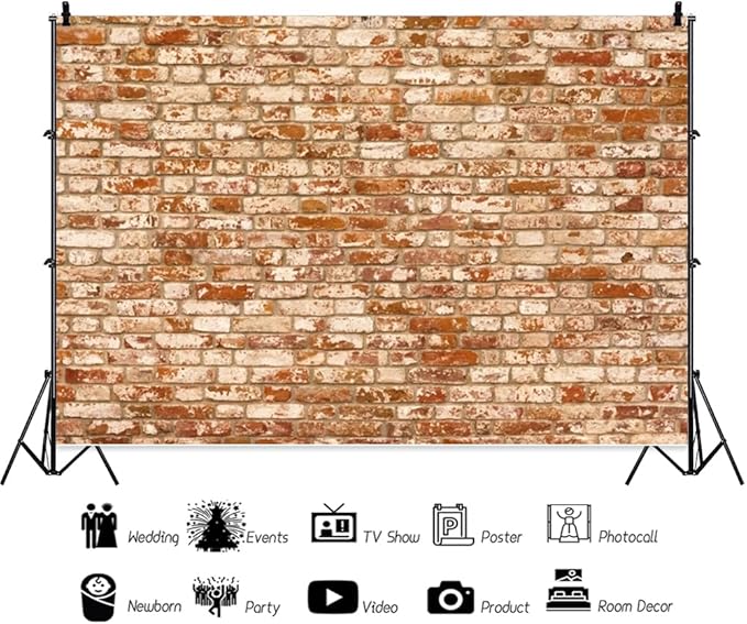 Fondo Fotográfico de Pared 10x8ft Ladrillo Rojo miniatura 5