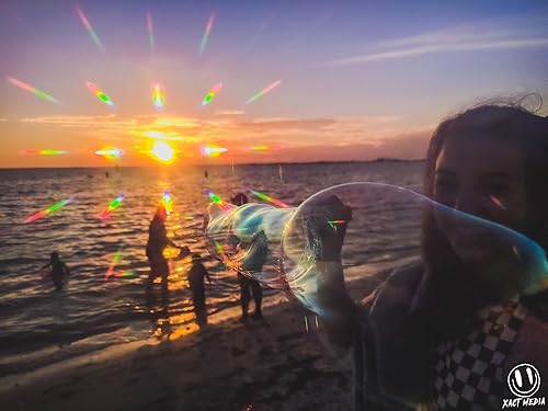 Miniatura 6 de GloFX Lentes de difracción definitiva, efecto prisma 3D arcoíris con marcos negros mate, gran accesorio para edm, concierto y rave