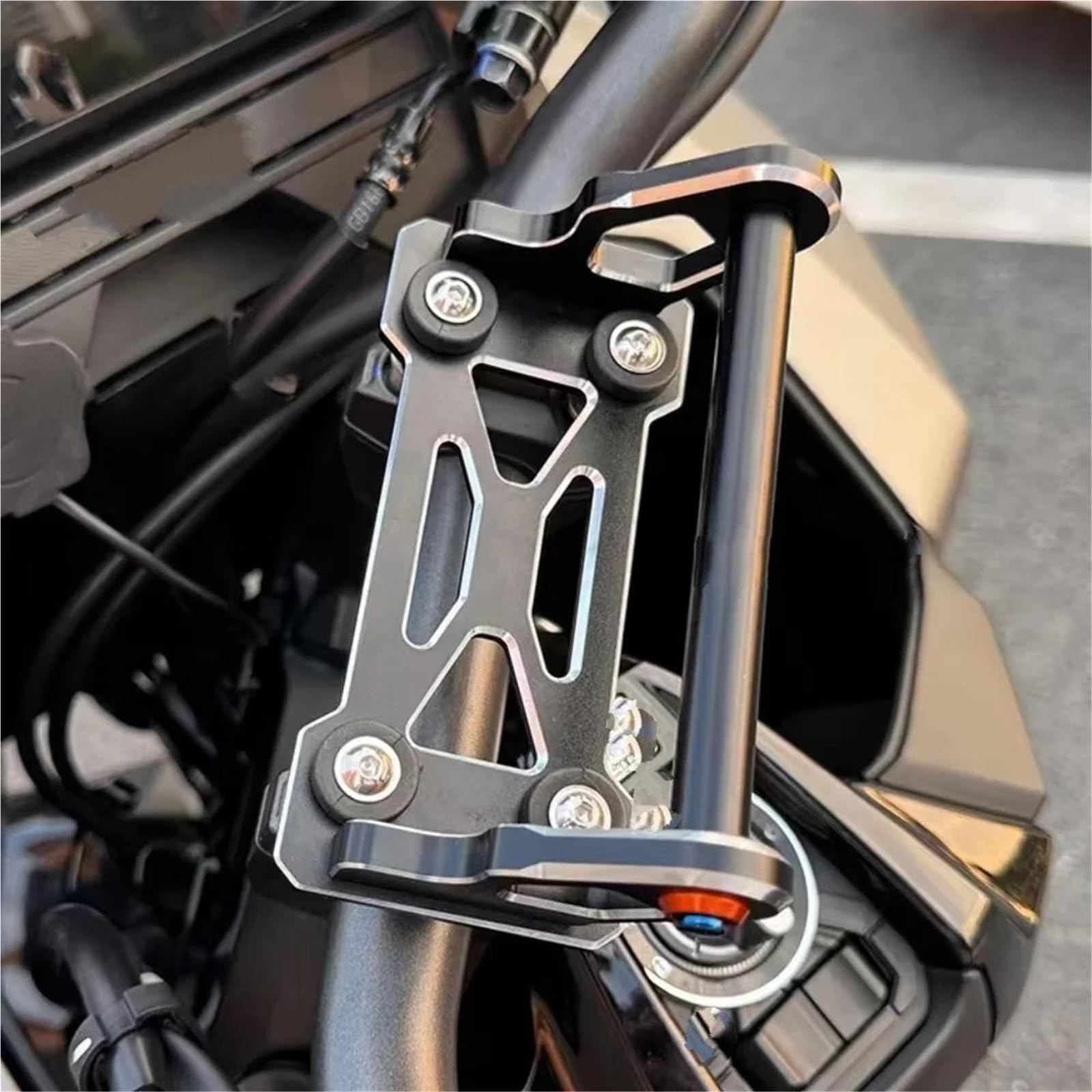 Support de Navigation GPS pour ADV 350 2025, Noir Kit De Support De Téléphone pour Navigateur GPS, Accessoires De Moto Support de Plaque de Navigation GPS(12mm)