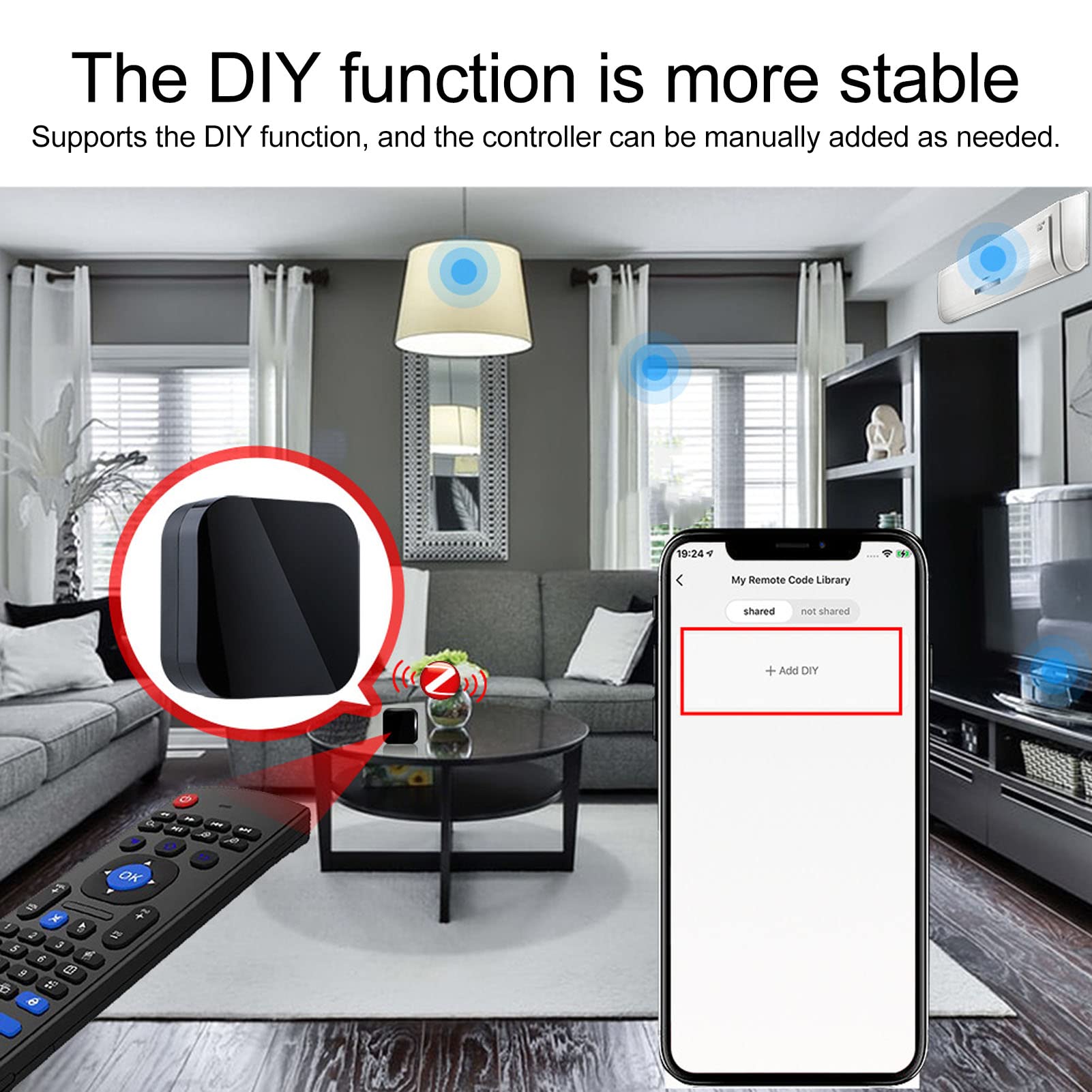 Aramox Telecomando a Infrarossi Intelligente, Telecomando Universale a Infrarossi TV Aria Condizionata Controller per Casa Intelligente Temporizzazione Remota per Tuya per Zigbee