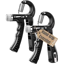 Hand Grip Strengthener with Counter Adjustable 5-60kg Trainer Gym 2 Pack