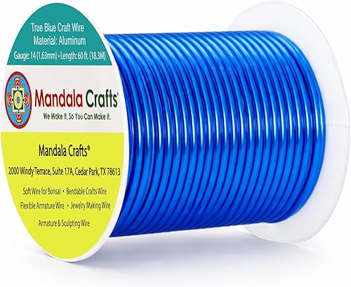 Vista 236 de Mandala Crafts - Alambre de aluminio anodizado de calibre 10 para manualidades de joyería - 32 pies de alambre flexible de cobre coloreado - Doble