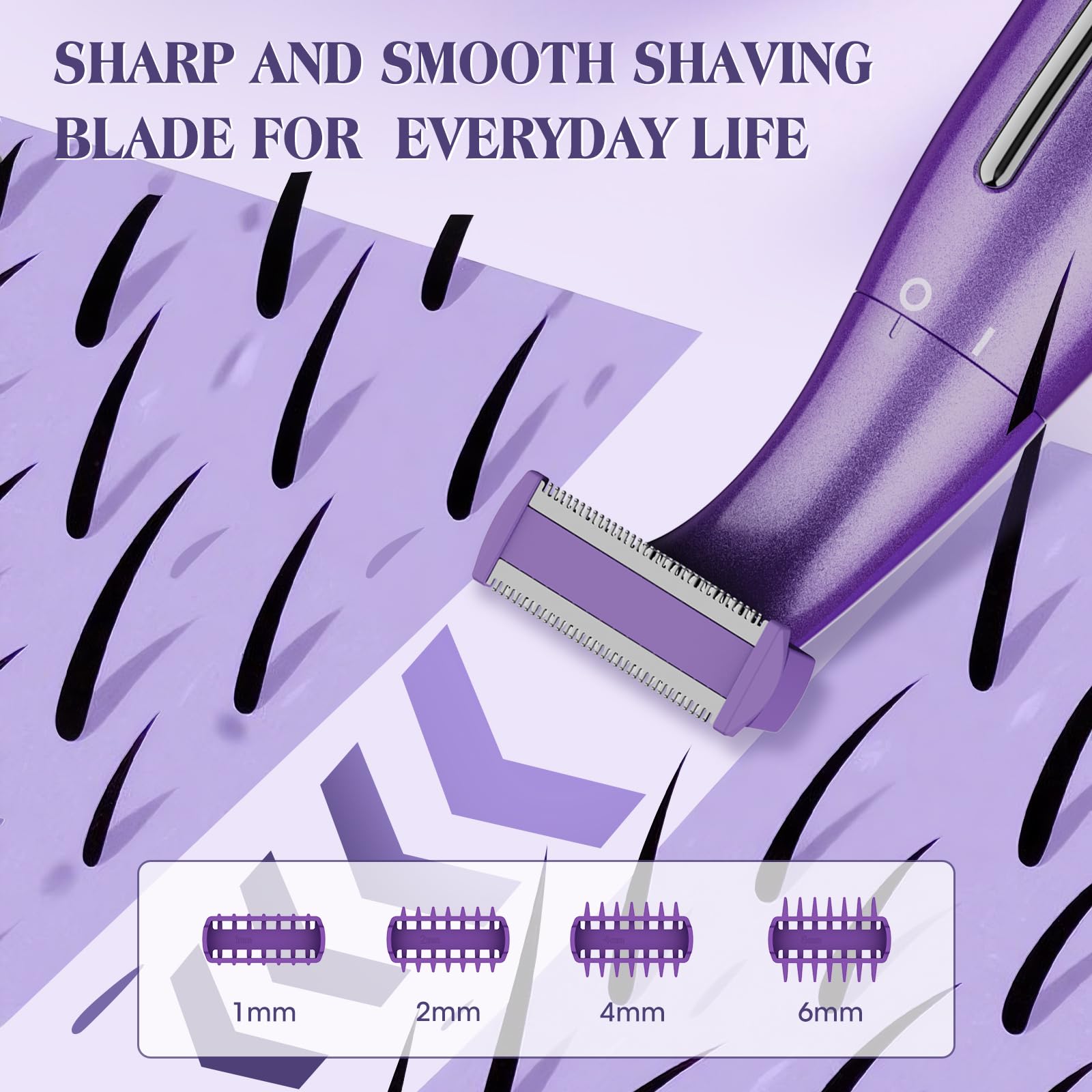 Maquinilla de afeitar eléctrica para mujer, 6 en 1, recortadora de bikini para mujeres y hombres, vello púbico, área privada, piernas, cejas, cara, nariz, cejas, depilación corporal, IPX5, impermeable