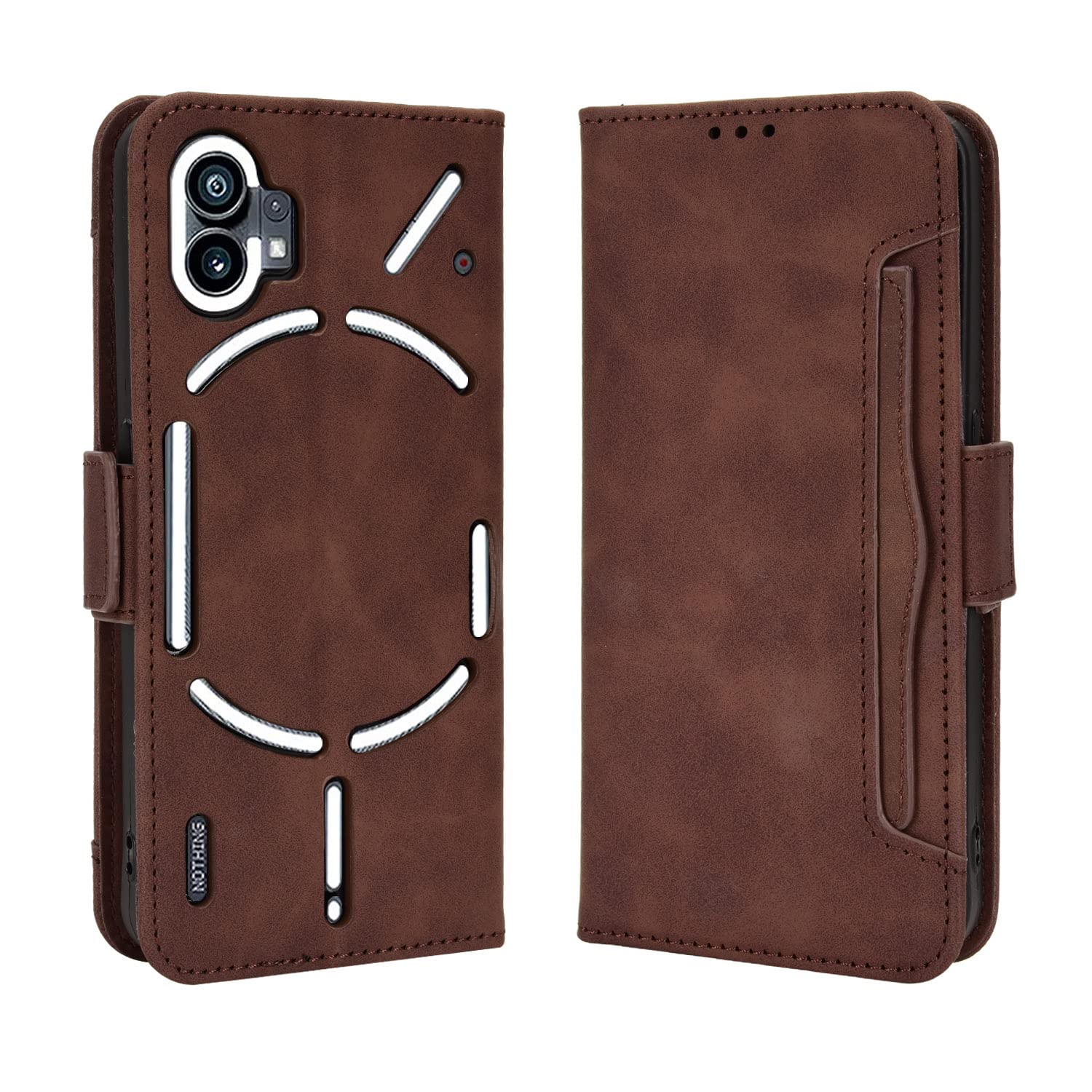 Custodia Galaxy S22 5G in Pelle Marrone: Portafoglio con Supporto